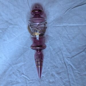 2/30$ Luxurious Pink and Gold Holiday Hand Blown Ornament